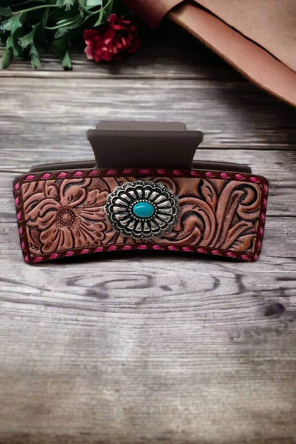 Roze/turkoois TQ HAARKLAUWCLIPS MET WESTERS PATROON voor groothandel op Faire2