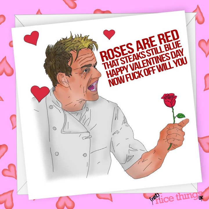 Gordon Ramsay Digtet Valentines Card | Rude Valentinsdag Bil for engroshandel hos NotNiceThings