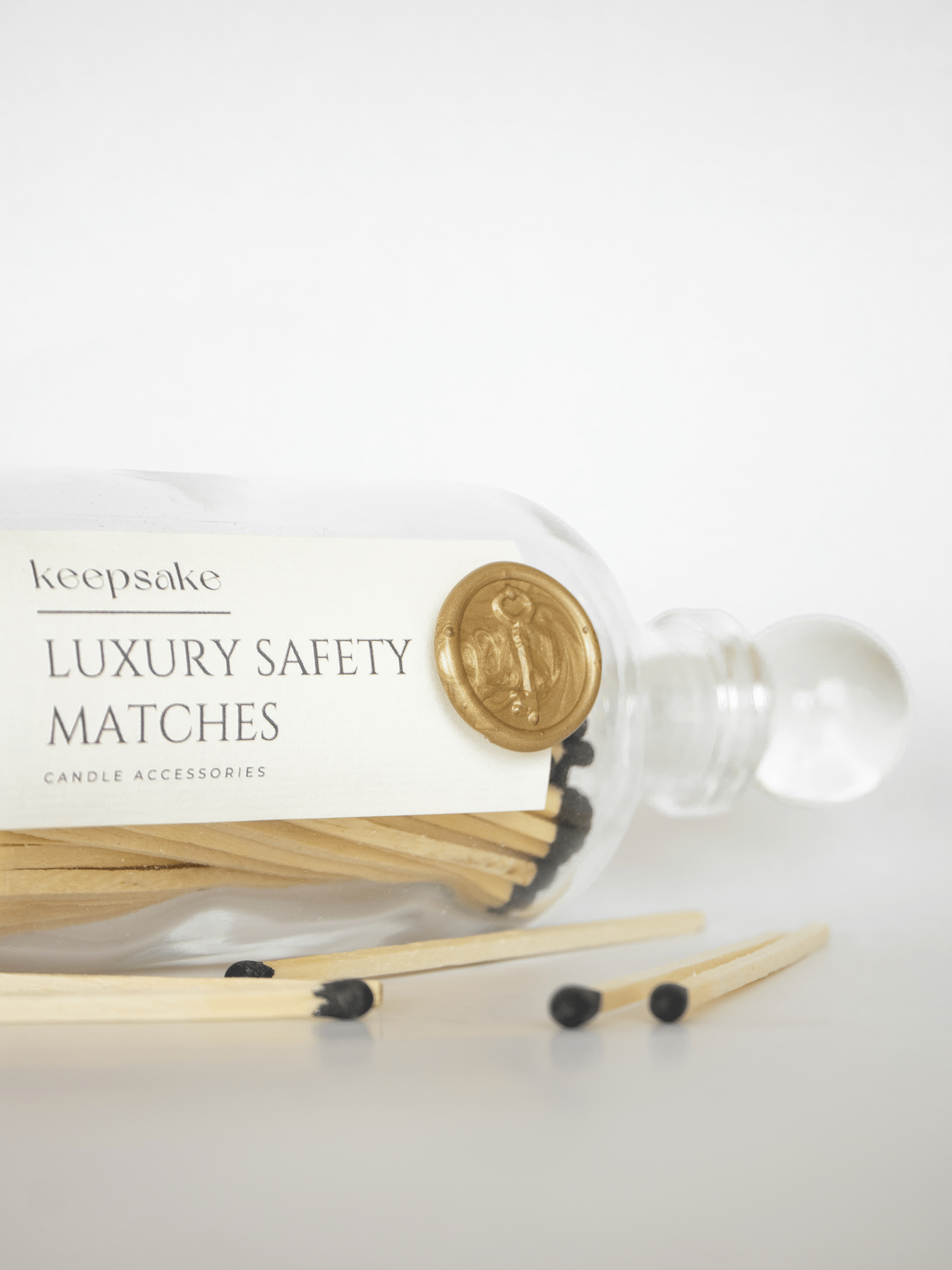 Keepsake Candle | Curated - Wholesale Matches - Black Apothecary Safety Matches2