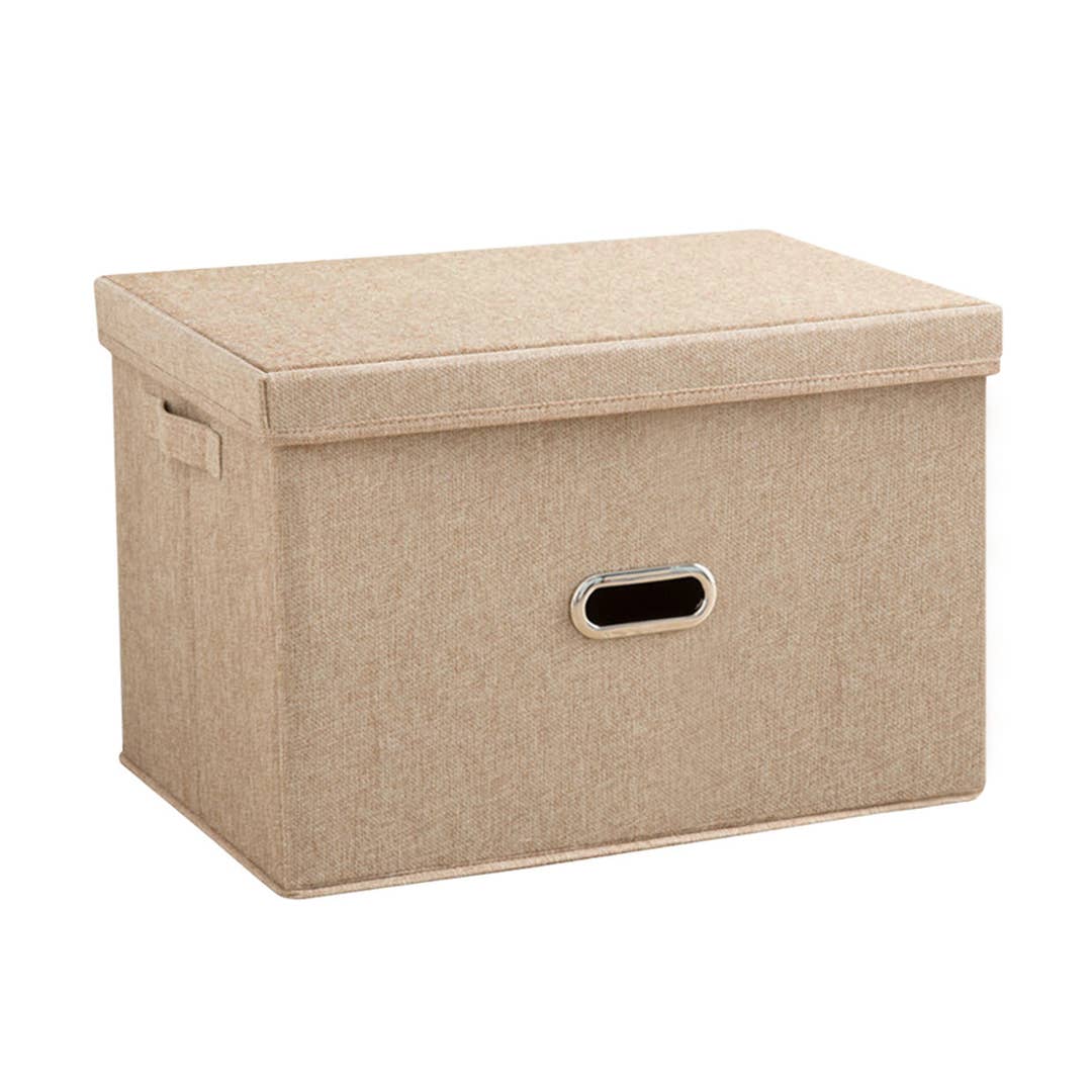 SOGA International Pty Ltd - Wholesale Storage Bin - SOGA Beige S Foldable Canvas Storage Box0