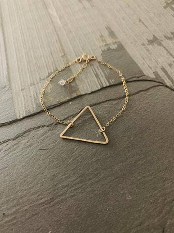 Hammered Triangle Bracelet for wholesale by Peach Jewel