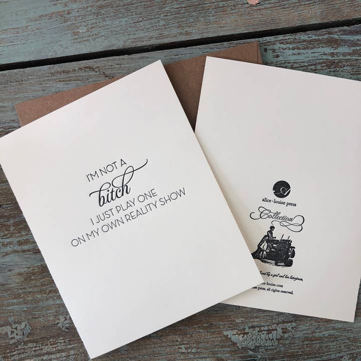 Tarjeta Reality Show para venta al por mayor de Alice-Louise Press