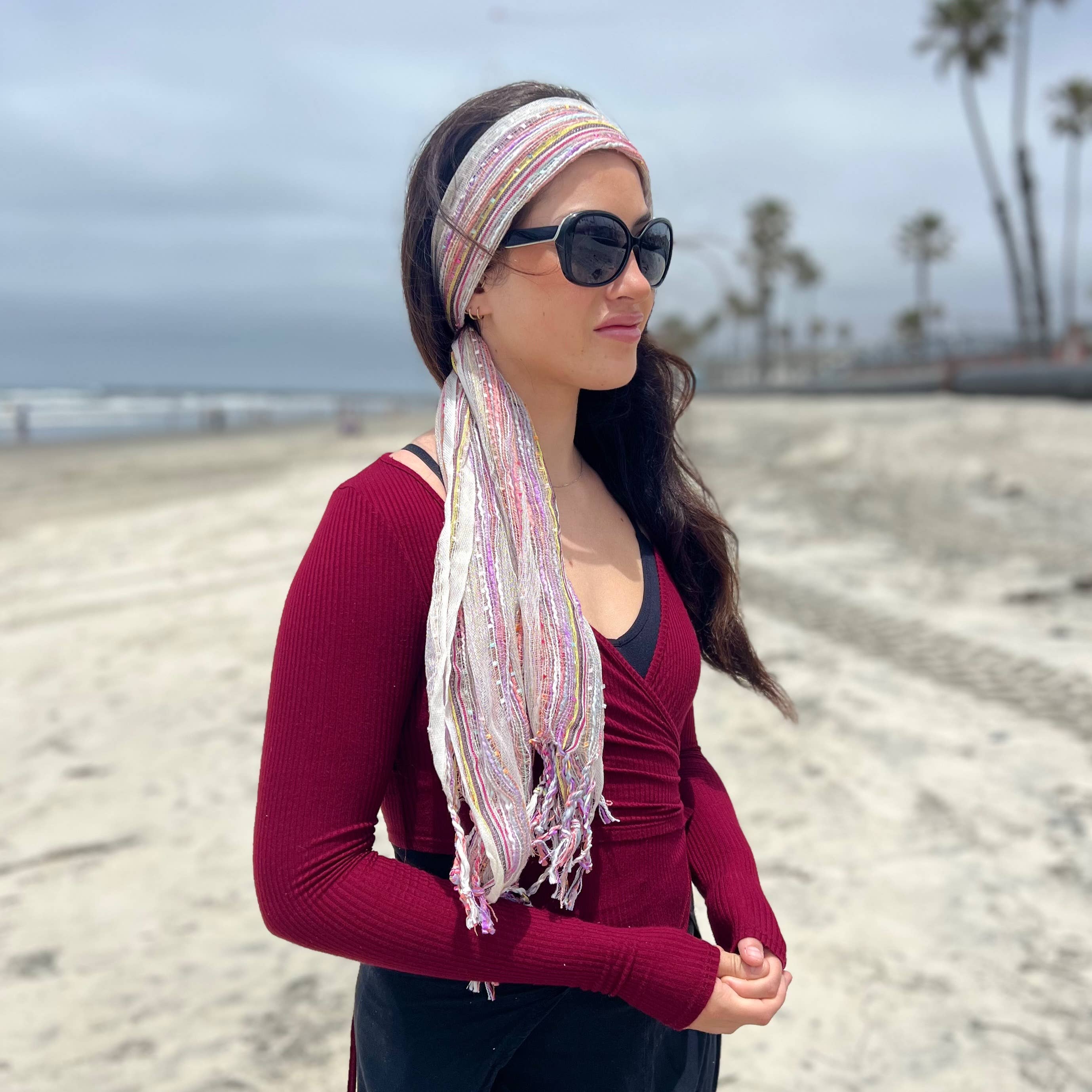 Humble Hilo – wholesale Scarf – Women's – Humble Hilo Multicolored Thread Artisan Scarf57