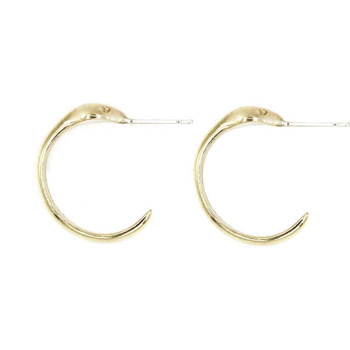 Petites créoles en forme de serpent pour la vente par Julie Nolan