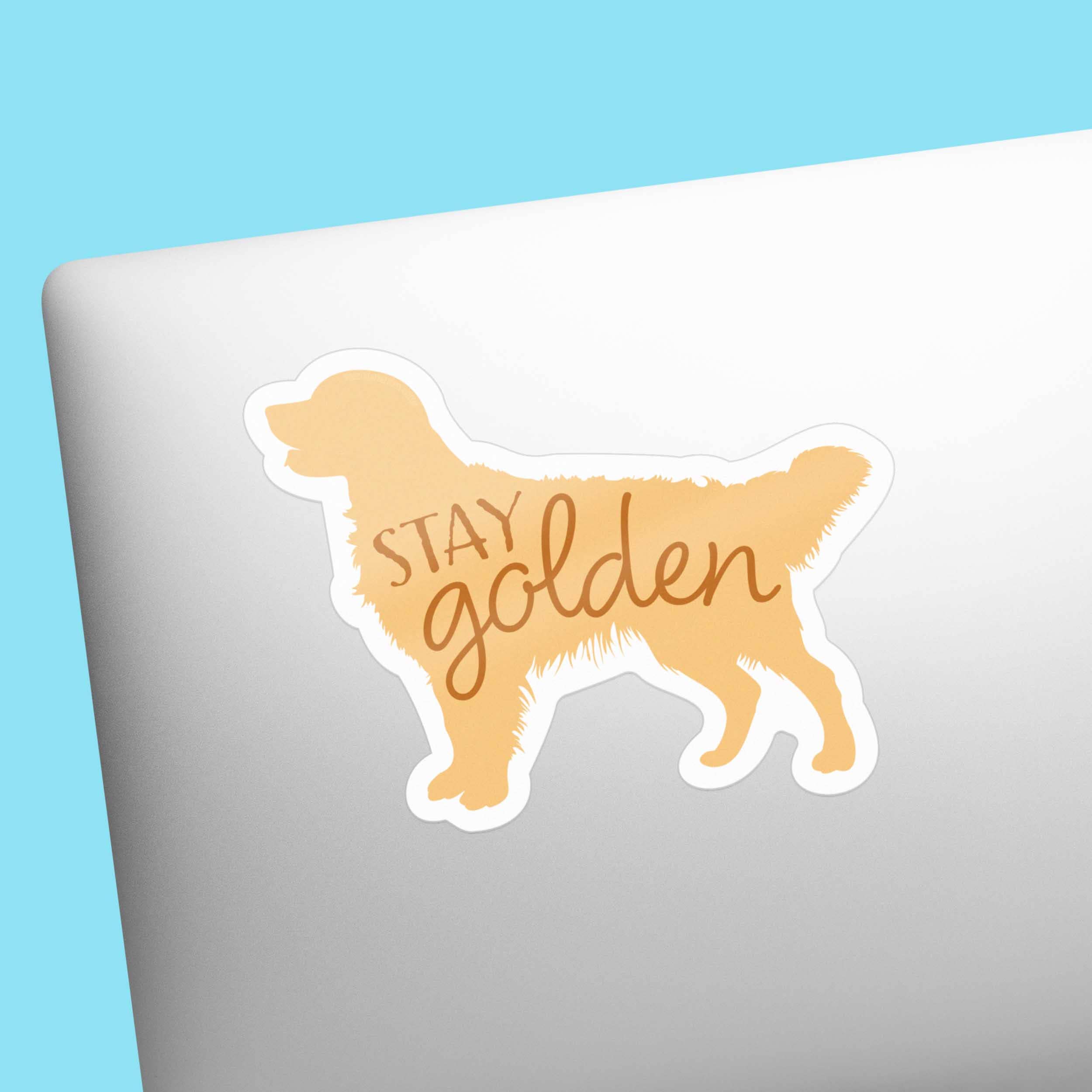 Sentinel Supply - Wholesale Sticker - Stay Golden - Cute Golden Retriever Dog Sticker3