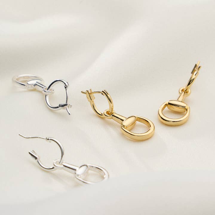 Frem - Wholesale Hoop Earrings - Gold Dipped Bit Charm Hoop Earrings - 18K Gold Plated2