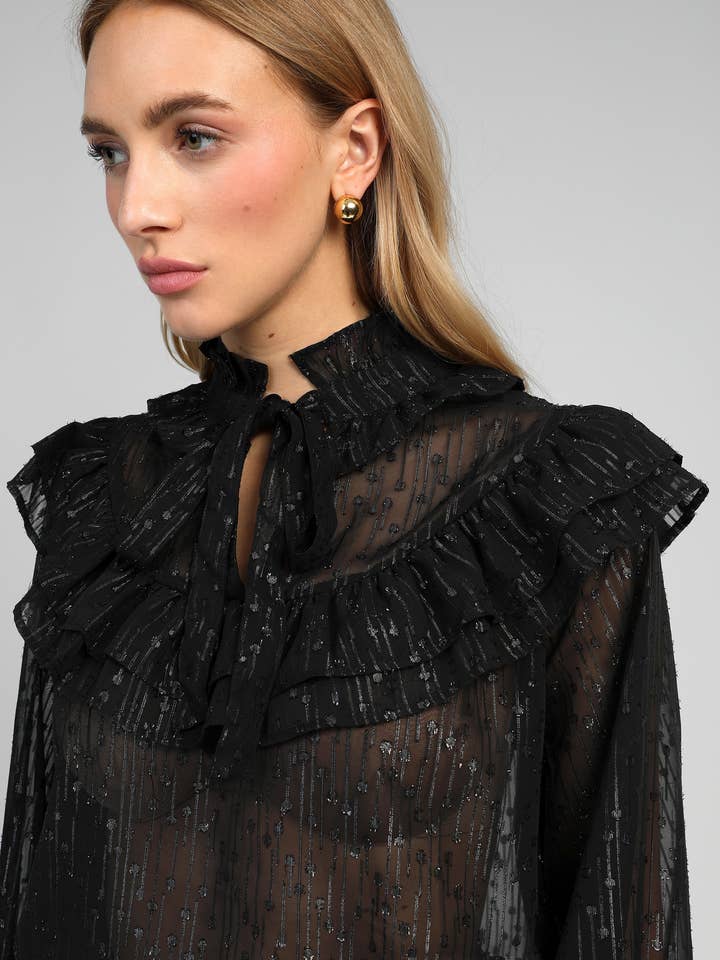 An'ge - Wholesale Blouse - Women's - SWINY black BLOUSE1