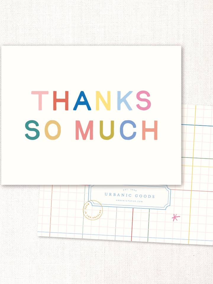 tarjeta de muchas gracias para venta al por mayor de Urbanic Goods