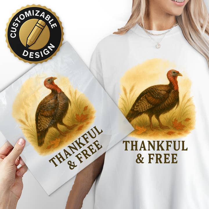 Wild Turkey Transfers – Thankful & Free Thanksgiving DTF for wholesale by Textile Graphix