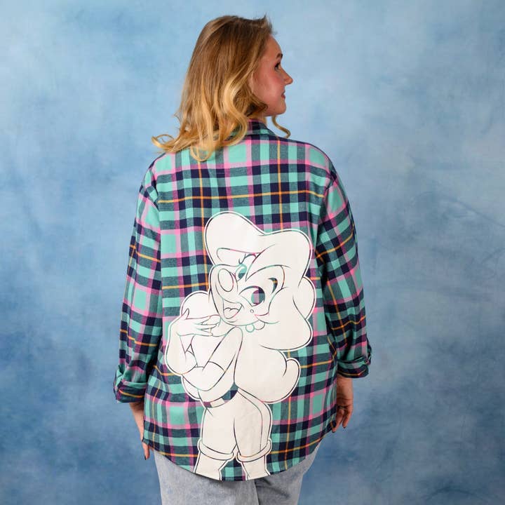 Teal Roxanne Flannel for wholesale on Faire