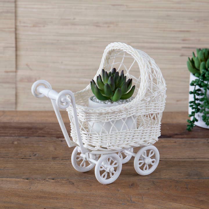 Willow Group - Wholesale Basket - Kids & Baby - Poly Baby Buggy Basket Baby Shower Gift Basket Display