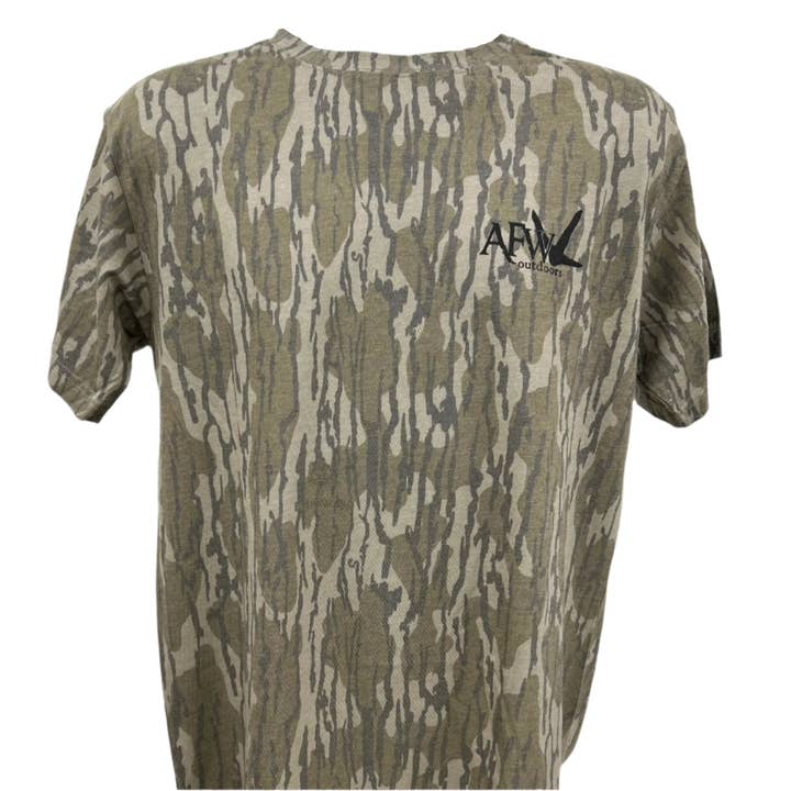 American Flyway Waterfowl - Wholesale Screen Printed T-Shirt - Unisex - AFW Outdoors Turkey Mossy Oak Tee