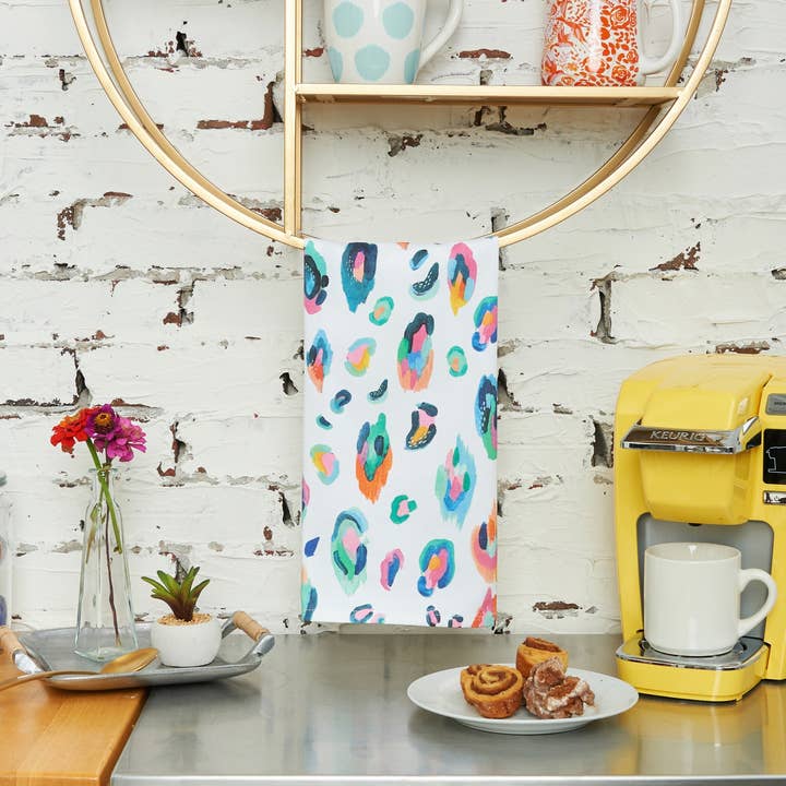 carol & frank - Wholesale Tea Towel - SALE Bright Leopard Kitchen Towel2