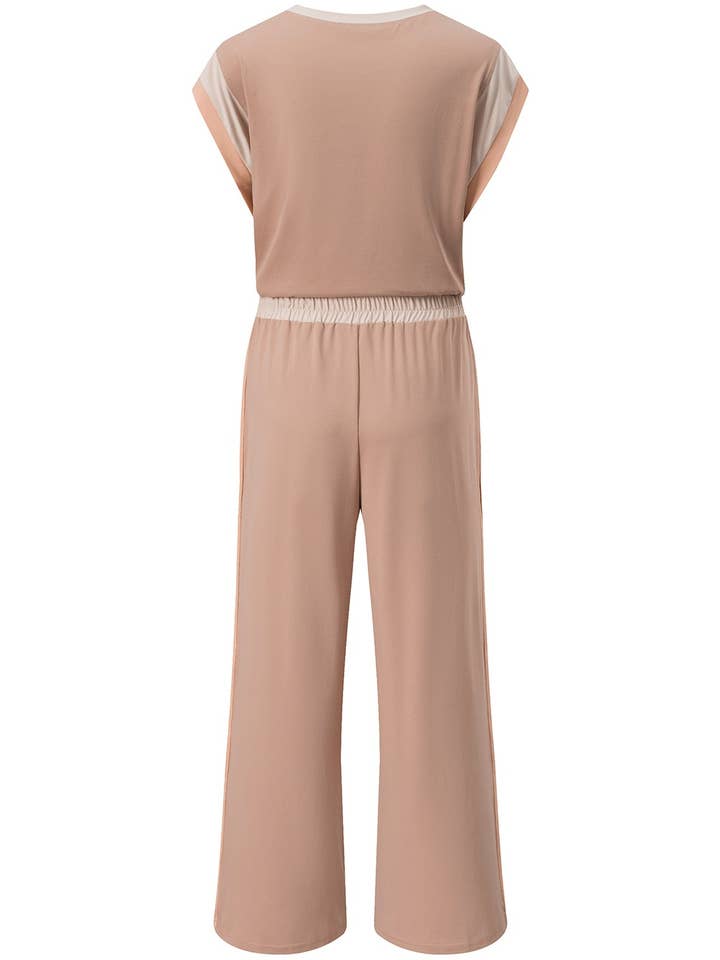 Lovesoft - Wholesale Lounge Set - Women's - Multicolor Color Block Detail Casual Two-piece Set22