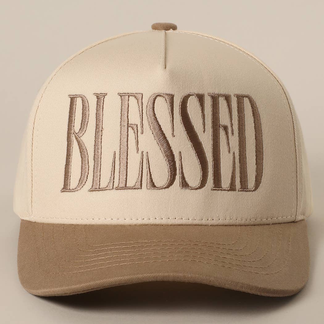 Fashion City – Engroshandel Trucker hat - Unisex – BLESSED Broderet Baseballkasket14
