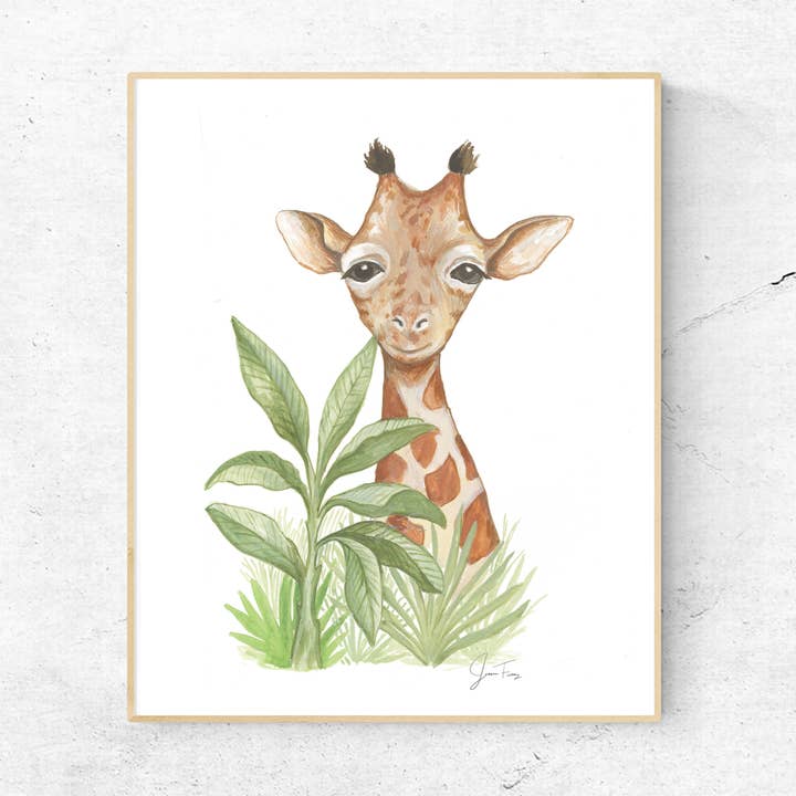 Giraffe Print for wholesale by Jessica Frasz Studio