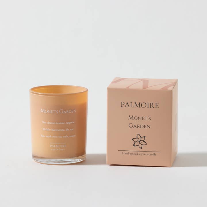 Palmoire Home Fragrance – Vela em jarro/copo por atacado – Vela de Cera de Soja Monet's Garden com aroma de rosa, lírio e amêndoa7
