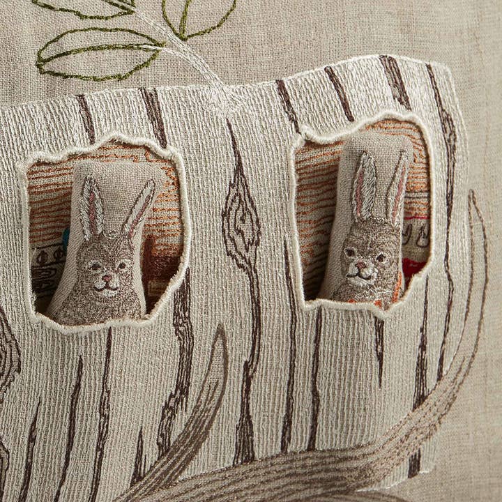 Coral & Tusk – Almofada decorativa/de sofá por atacado – Almofada de Bolso Aspen Log Bunnies3