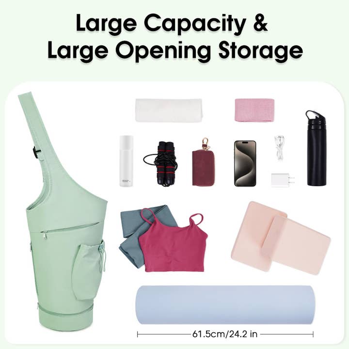 wandf - Wholesale Yoga Bag - Yoga Mat Bag Large Opening Long Tote Yoga Mat Carrier Holder13