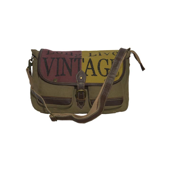 Hopofly Bags - Wholesale Messenger Bag – Women’s - Canvas & Leather Women's Vintage Messenger2