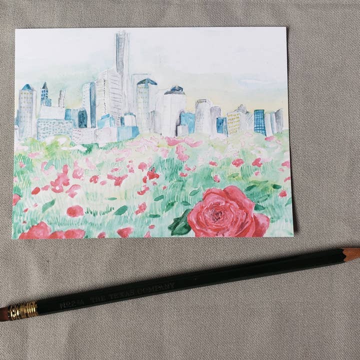 New York Rose - Cartoline floreali di stato per la vendita all'ingrosso da parte di Daisy Print Company