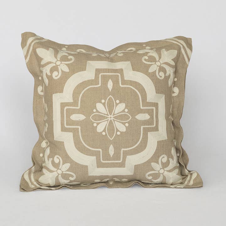 Tierra Cielo Ivory Pillow Cover - Natural Linen for wholesale by Sarah Drake Design