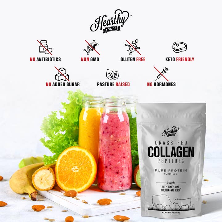 Hearthy Foods - Wholesale Protein/Superfood Powder - Collagen Grass-Fed Type I and Type III5