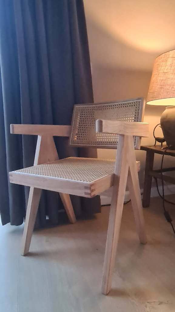 Element Accessories EU - Wholesale Chair - Luxury Edition: chair Pierre Jeanneret clear wood + rattan