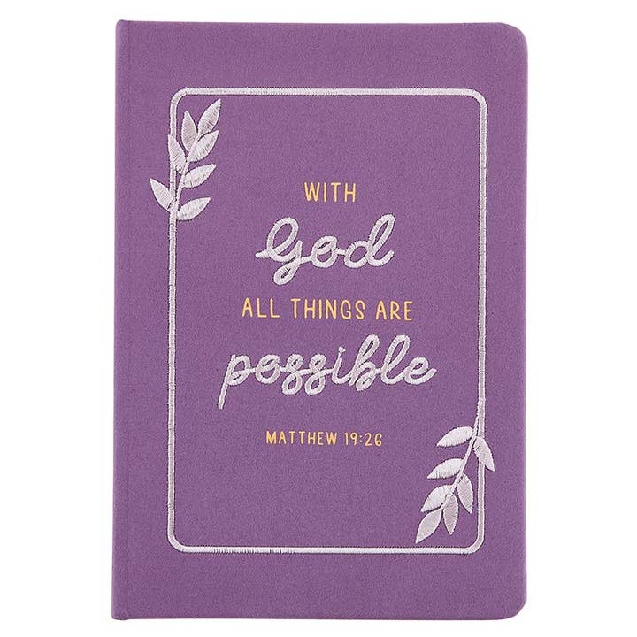 Embroidered Journal - All Things Are Possible for wholesale by Faithworks by Creative Brands