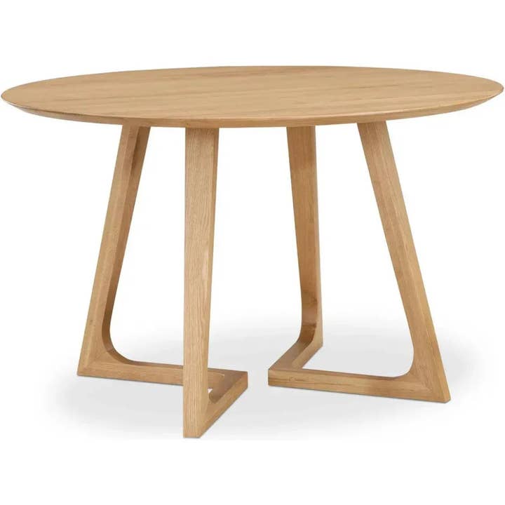 LOOMLAN - Wholesale Side Table - Godenza Natural Solid Oak Round Dining Table