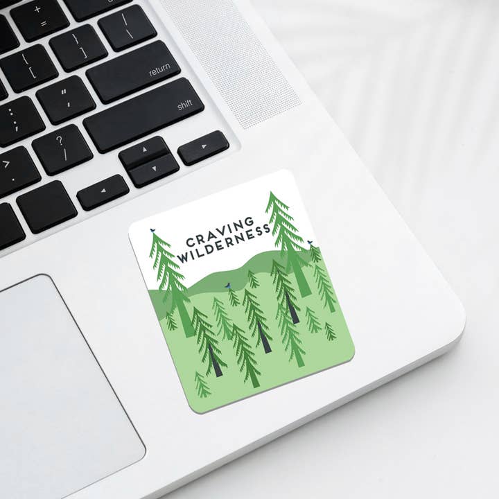 Craving Wilderness Forest Trees Sticker for wholesale by Rock Scissor Paper
