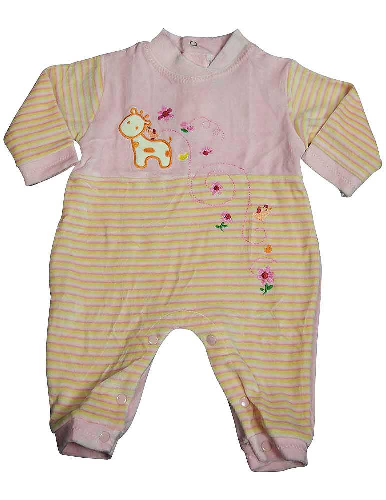 Eastern Off Price – wholesale Jumpsuit – Baby – Beyond Basics Kids - Baby Girls Long Sleeved Velour Coverall2