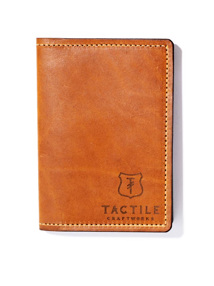 Custom Logo Passport Wallet for wholesale by Tactile Craftworks