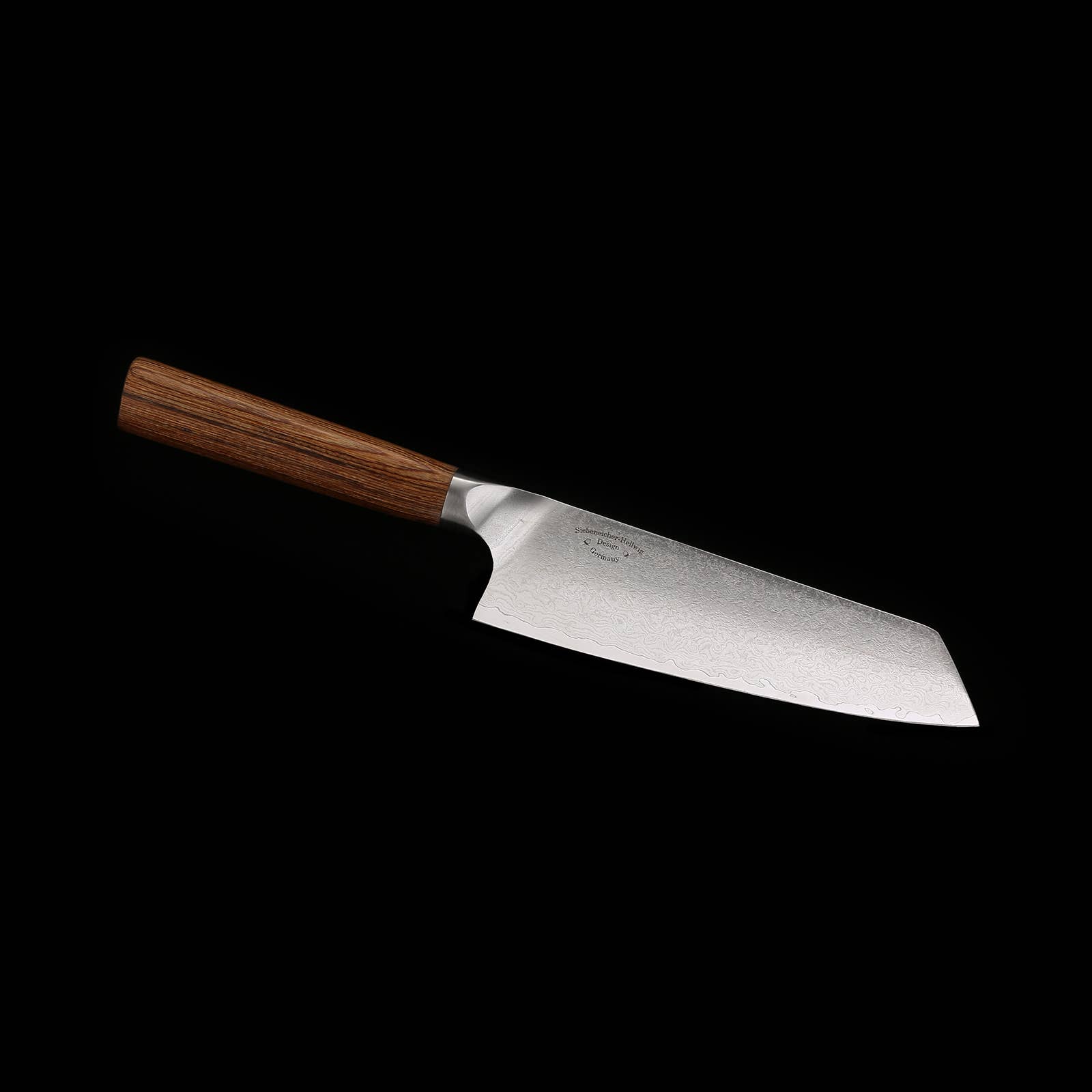 Ed Mahony - Wholesale Kitchen/Utility Knife - PUMA IP 7" Santoku knife,VG-10 Damast blade w/pakka wood3