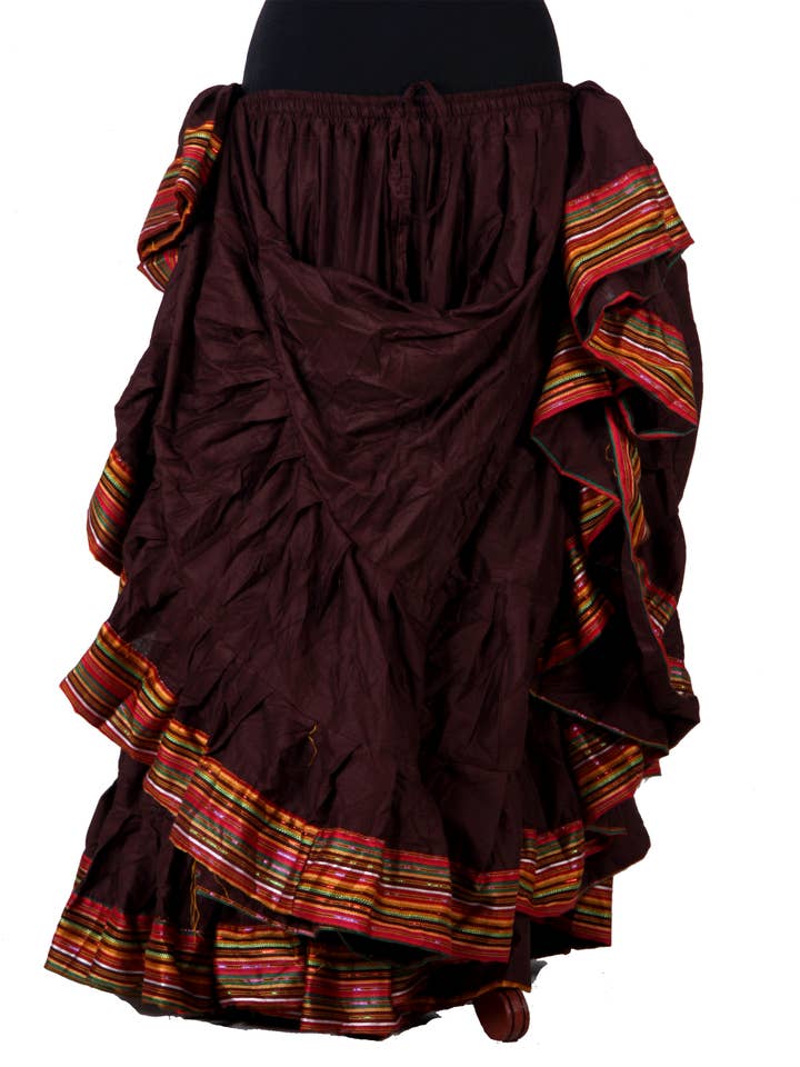 Padma Ashwarya Skirt Brown for wholesale by Senoritas Tribal Designs