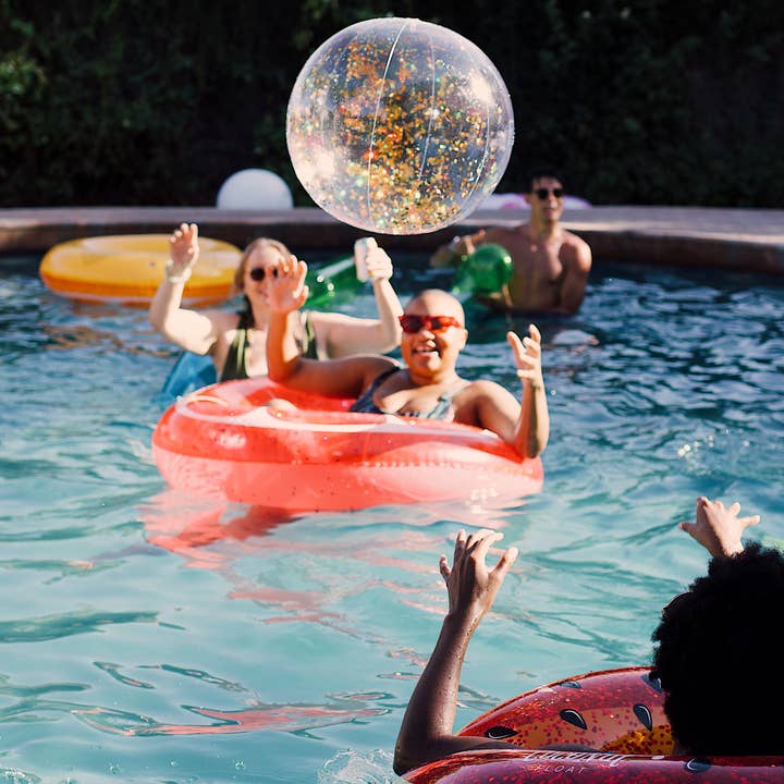 Coconut Outdoor - Wholesale Beach/Pool Toy - Kids & Baby - Jumbo 27" Glitter Beach Ball