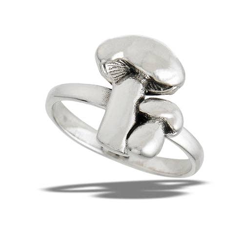 Mushroom Pair Sterling Silver Ring for wholesale by Silver Insanity