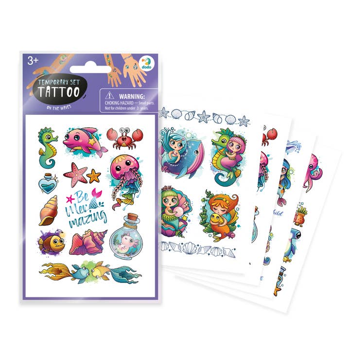 DoDo Brand - Wholesale Temporary tattoo – Child - Kids Temporary Tattoo Set On The Waves