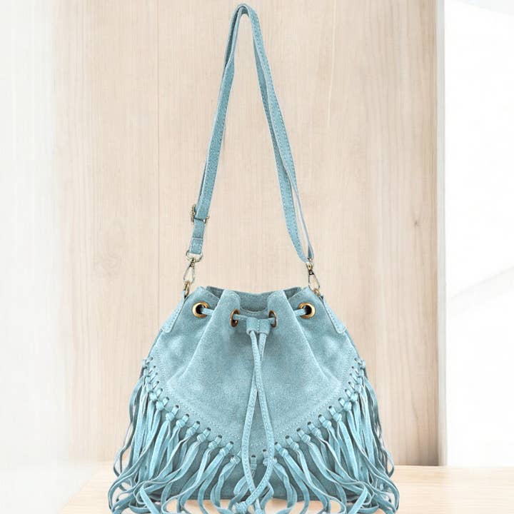 ITALIAN'S LEATHER - Wholesale Shoulder Bag - Women's - Emanuela Suede Leather Bag 2204191