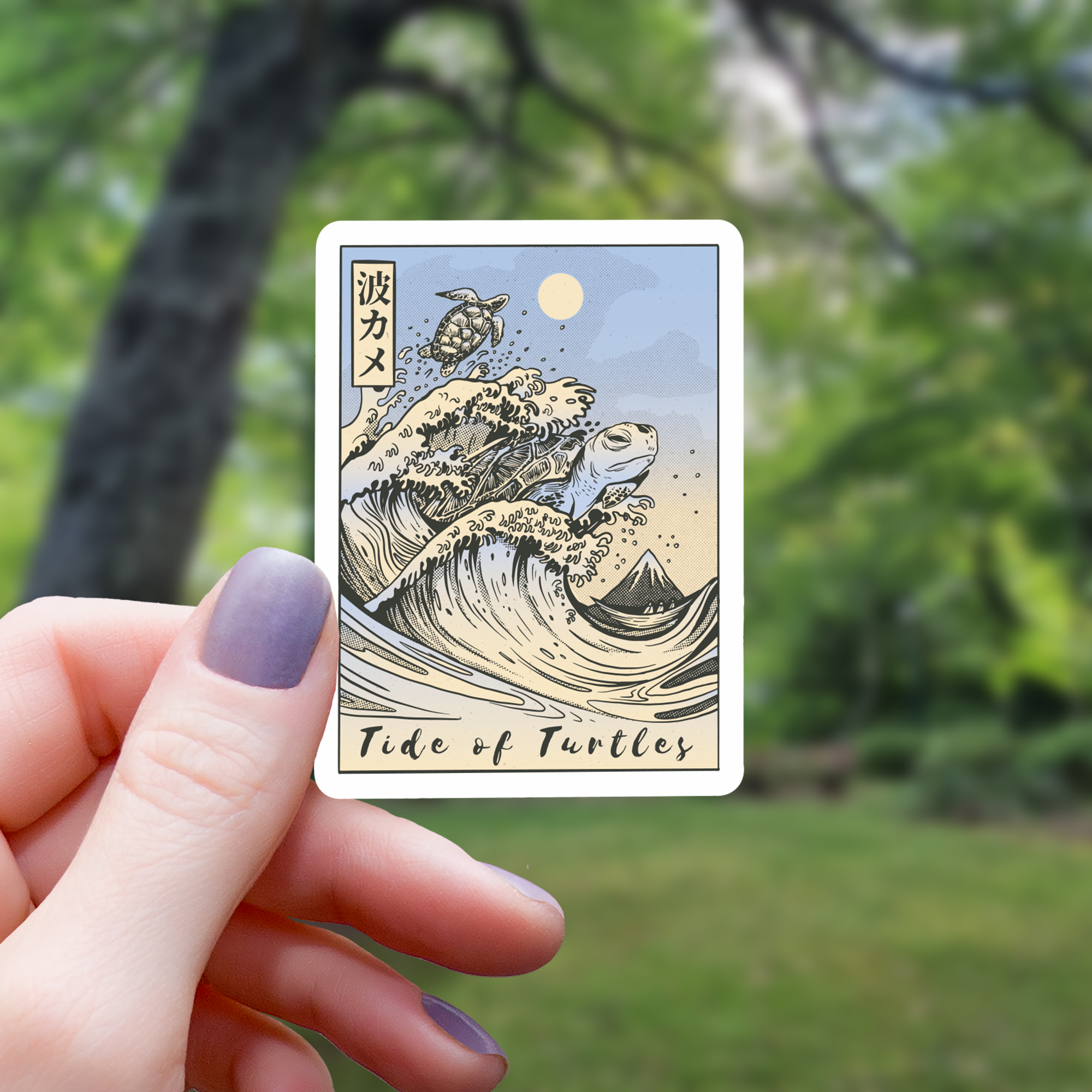 Mimic Gaming Co - Wholesale Sticker - Turtle Japanese Great Wave Sticker - 3"0