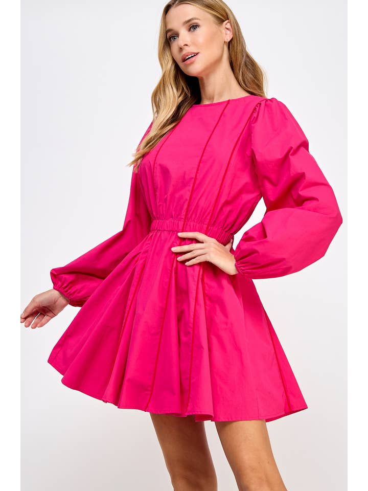 Strut & Bolt - Wholesale Dress - Women's - Contrast Piping Detail Mini Dress