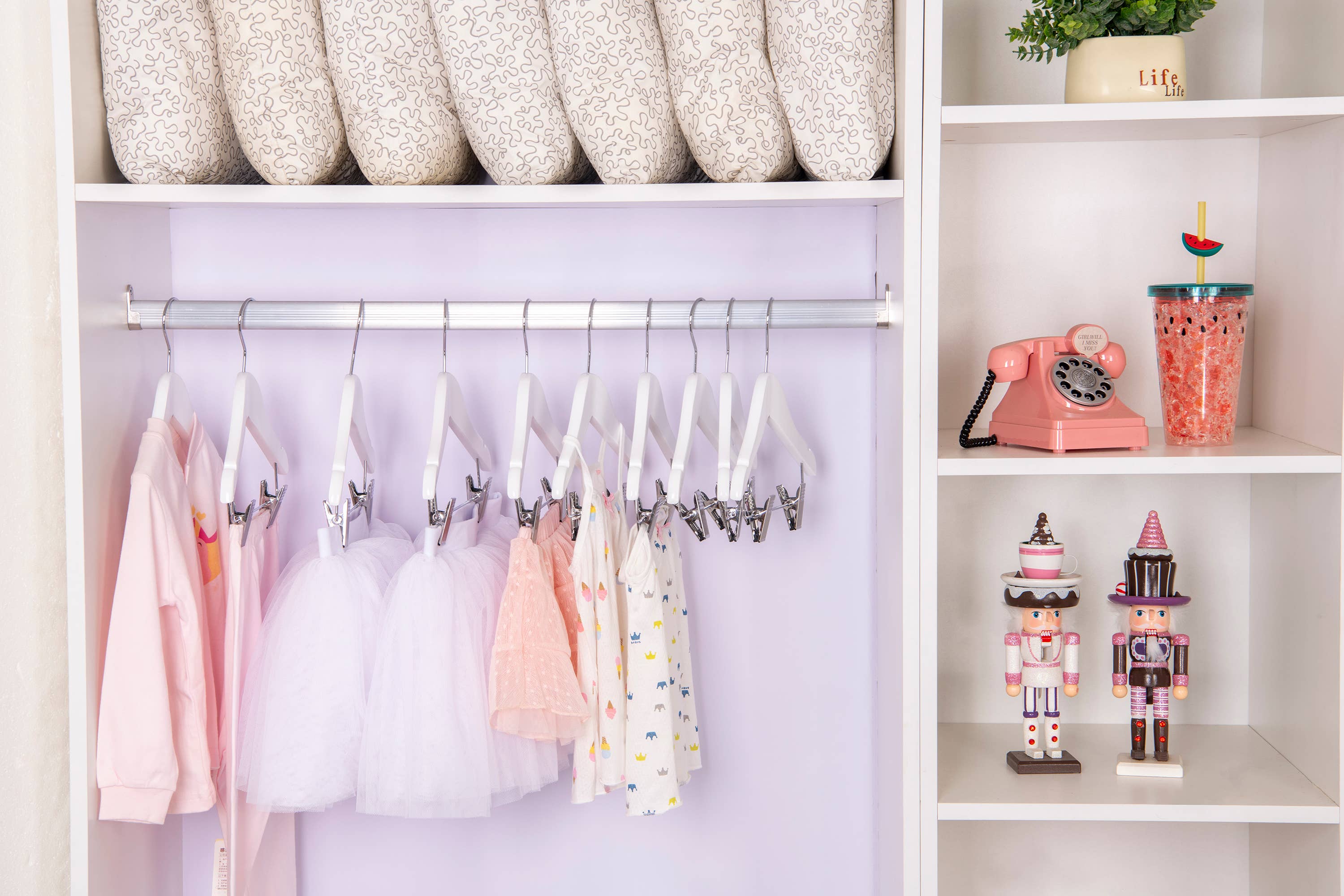 Quality Hangers – Engroshandel Bøjle – WB42 Baby Træ Nederdel Bukser Bøjle, 10 „Hvid - 803