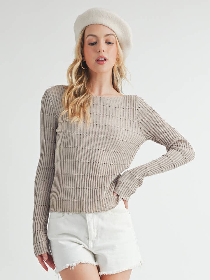 3222EK Rashada Knitted Top 2 for wholesale by AEMI + CO