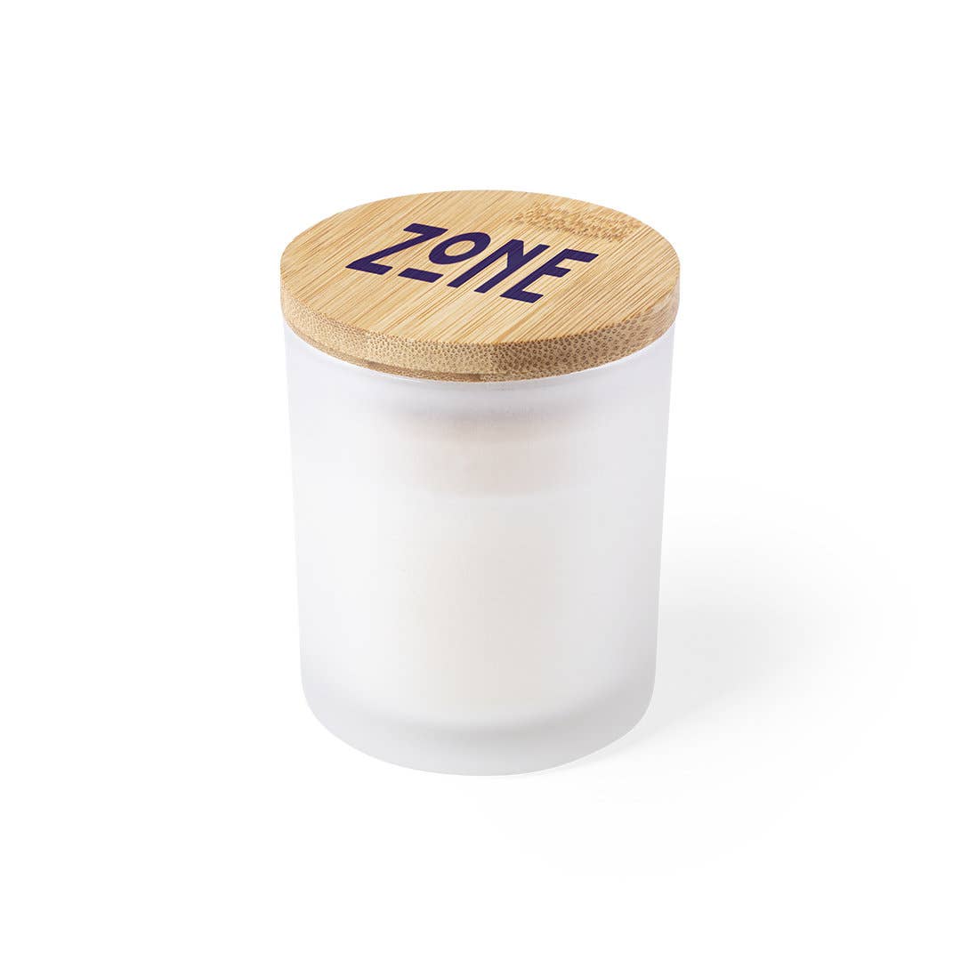 Fustik - Vente Bougie en bocal - Bougie personnalisable en pot en verre avec couvercle en bambou