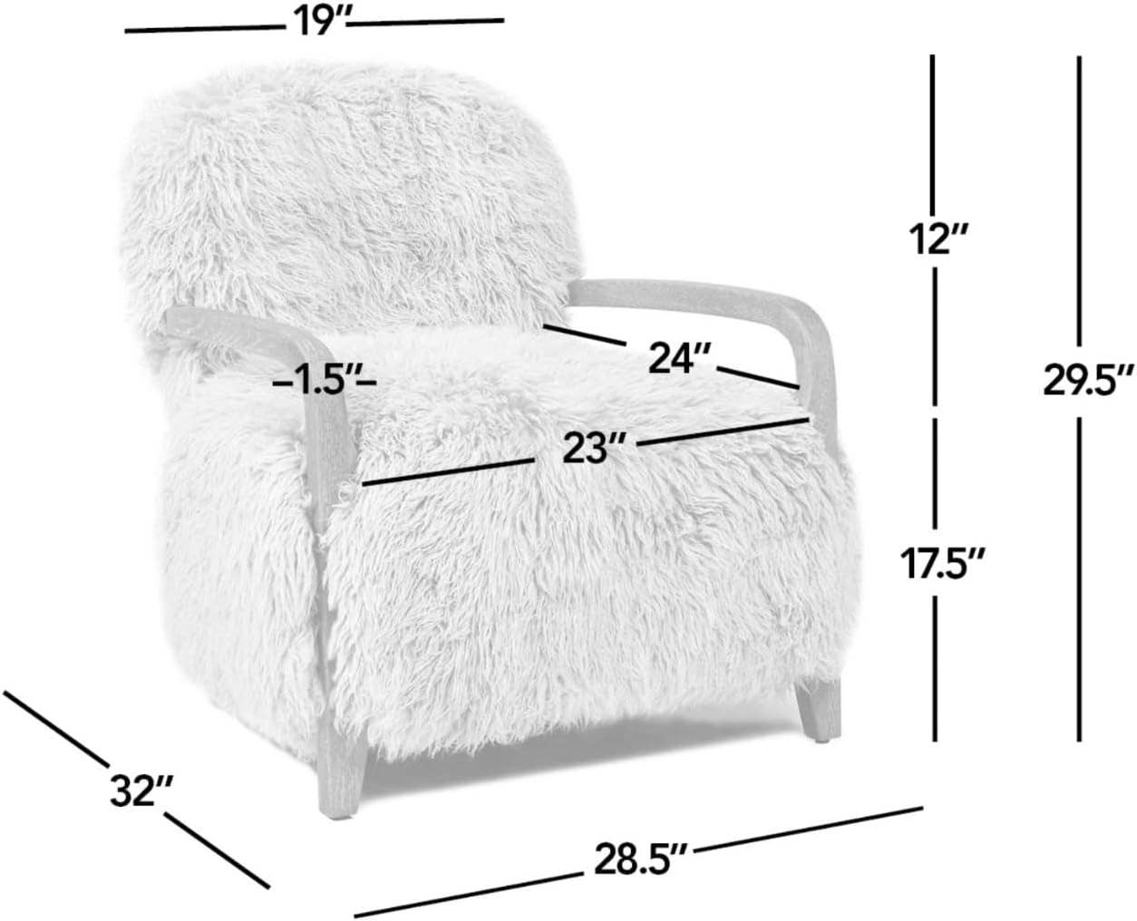 Jennifer Taylor Home - Wholesale Chair - Enchante Mongolian Sheepskin Living Room Seating Collection2