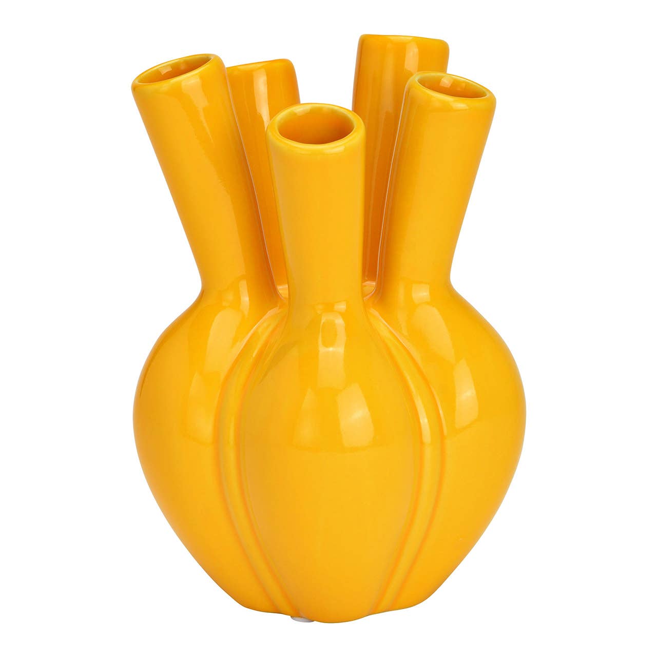 Wurm – Großhandel Vasen – Vase Aglio aus Keramik, Gelb (B/H/T) 12x18x12cm0