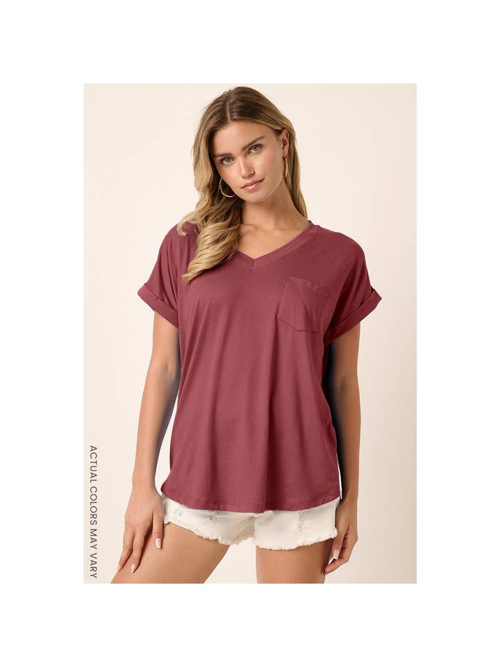 mittoshop – wholesale Stickad topp - Dam – T9153 - DTY V-RINGAD OCH 1 FICKDETALJ DOLMANSTICKAD TOPP53