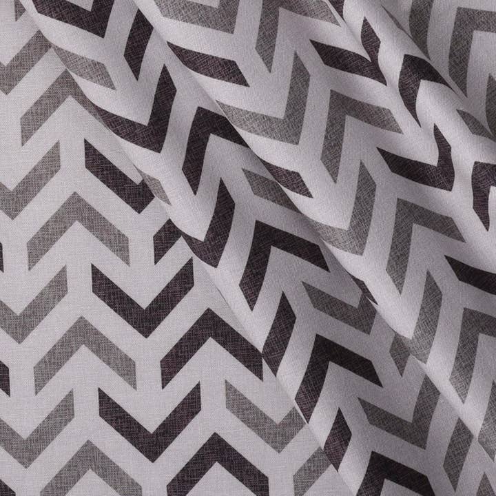 Cotton 100% 45" Chevron Fabric by the Yard - Charcoal for wholesale by Mook Fabrics
