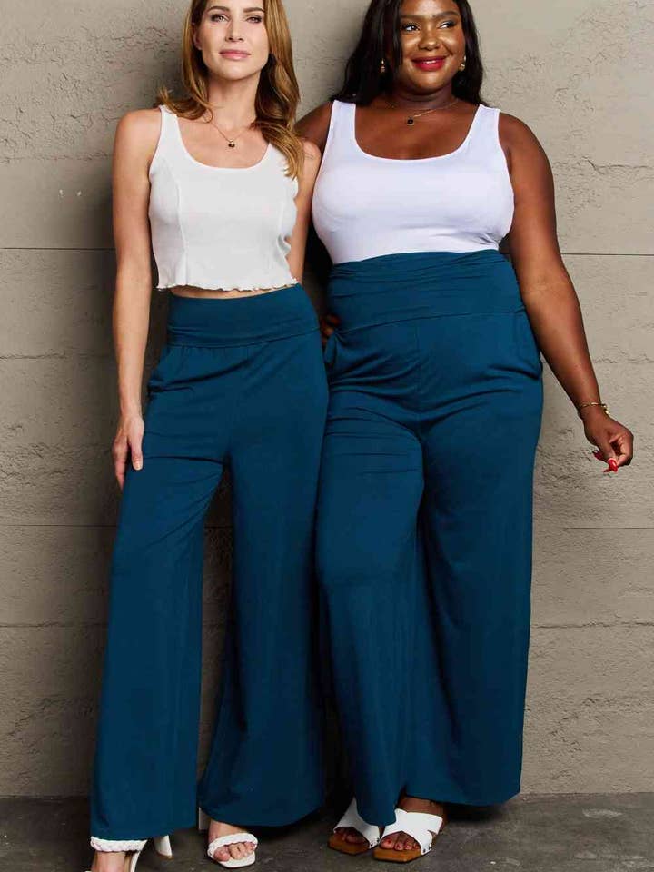 Culture Code My Best Wish Full Size High Waisted Palazzo Pants for wholesale by Fashion Quality Boutik