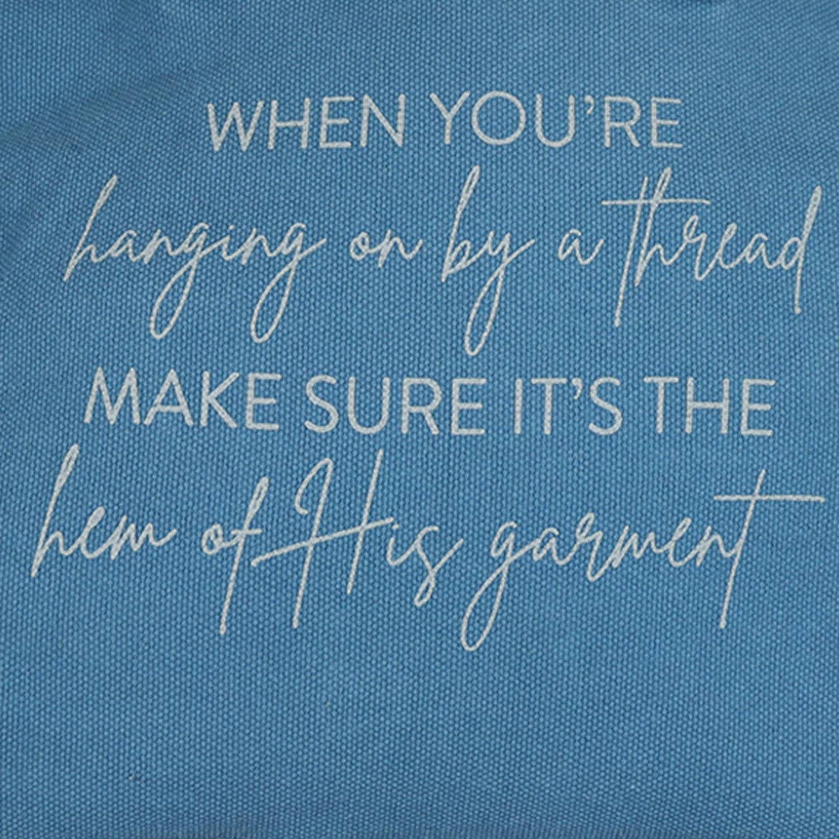 Blue grace & truth Tote Bag Hem Of His Garment for wholesale on Faire1